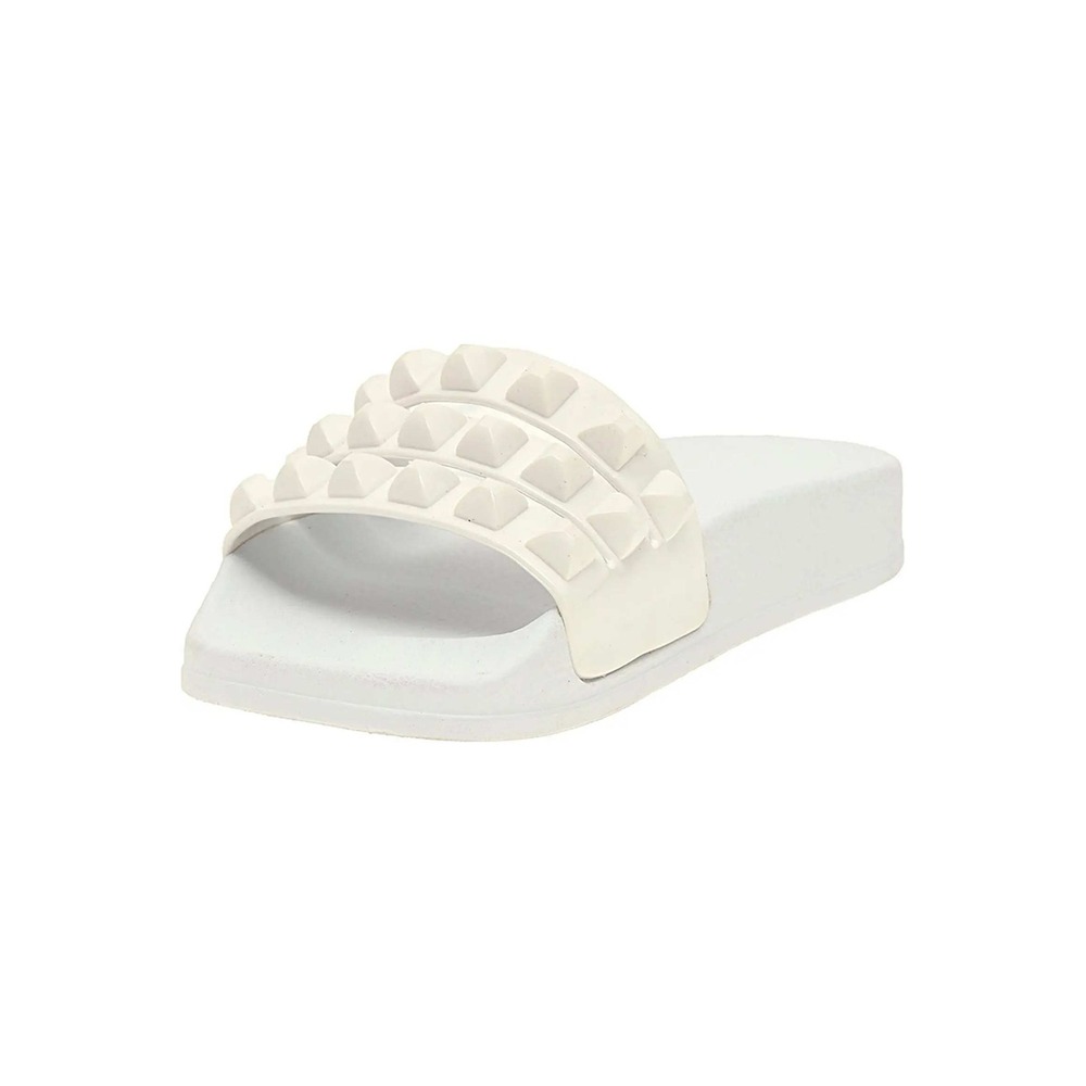 Carmen Sol White Studded Jelly Slide Sandals Made in Italy Girls Size 29/30